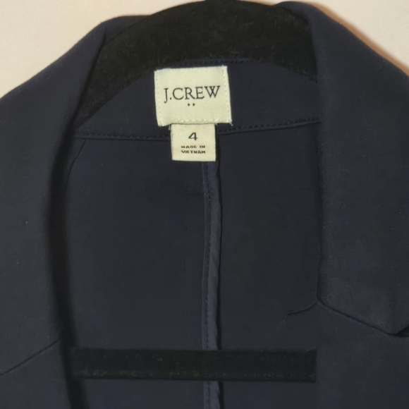 J. Crew Factory Navy Blue Single Button Schoolboy Blazer Notched Lapel, sz 4 - Picture 4 of 9